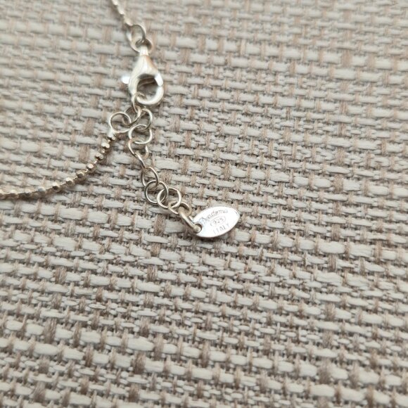 6.5+1 Inch Sterling Silver A Letter Name Chain Bracelet A5014 - Picture 3 of 6